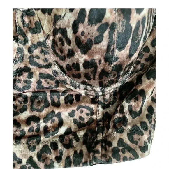 Cheetah Print Strapless Corset 36/80 Bra Animal Print festival - Picture 2 of 5